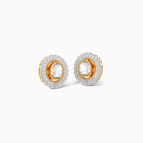 Classic Polki Diamond Stud Earrings Classic Polki Diamond Stud Earrings