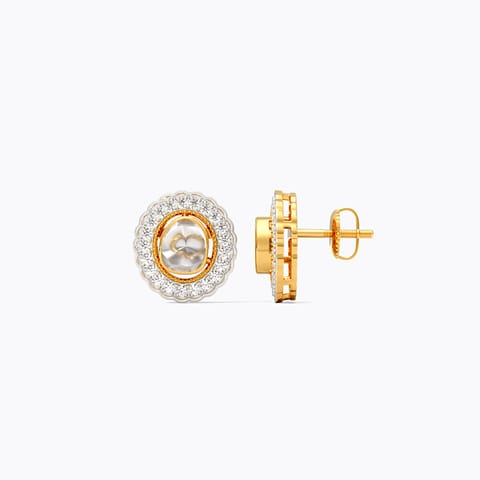 Classic Polki Diamond Stud Earrings Classic Polki Diamond Stud Earrings