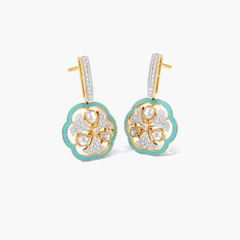 Polki Bloom Diamond Stud Earrings