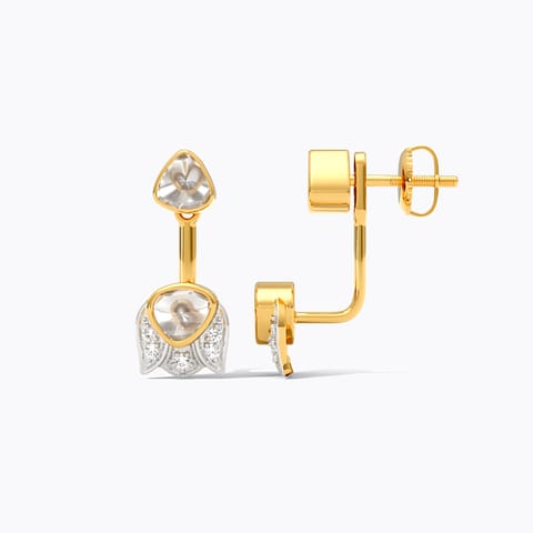 Floret Polki Diamond Ear Cuffs