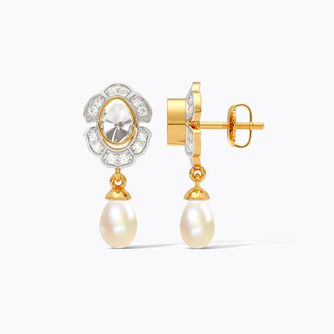 Ivory Polki Gemstone Stud Earrings Ivory Polki Gemstone Stud Earrings