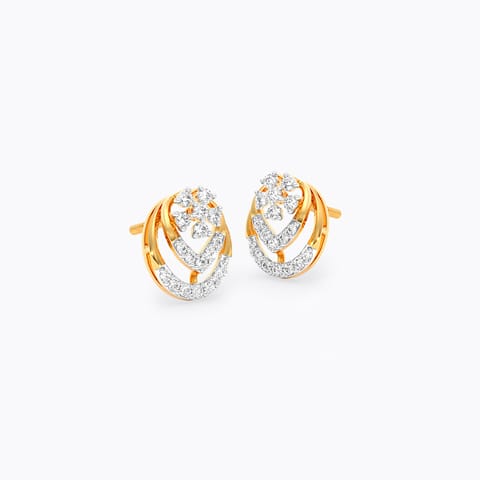 Imperial Halo Diamond Stud Earrings
