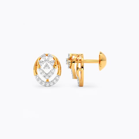 Imperial Halo Diamond Stud Earrings
