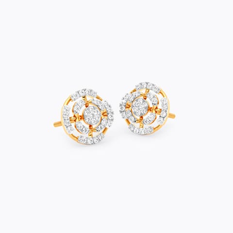 Regal Halo Diamond Stud Earrings