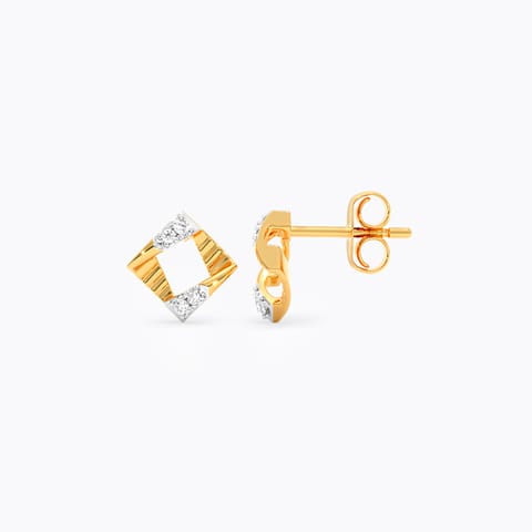 Radiant Frame 9KT Diamond Stud Earrings Radiant Frame 9KT Diamond Stud Earrings