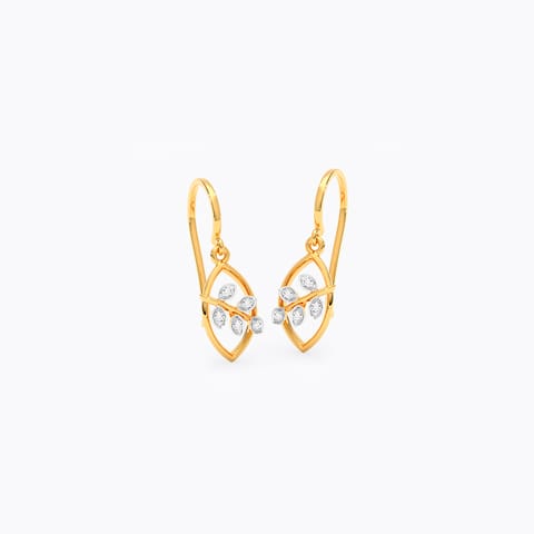 Tilia Leaf 9KT Diamond Drop Earrings Tilia Leaf 9KT Diamond Drop Earrings