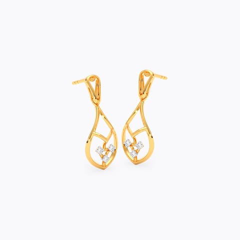 Simple Shine 9KT Diamond Drop Earrings