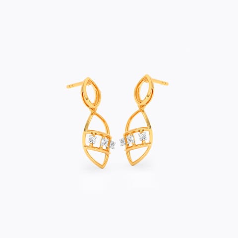 Gentle Gleam 9KT Diamond Drop Earrings