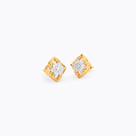 Serene Spark 9KT Diamond Stud Earrings