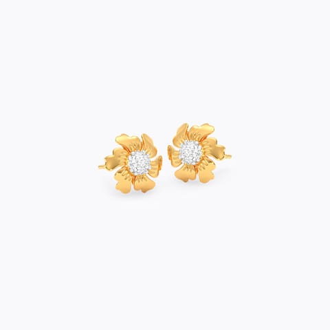 Shoeflower 9KT Diamond Stud Earrings