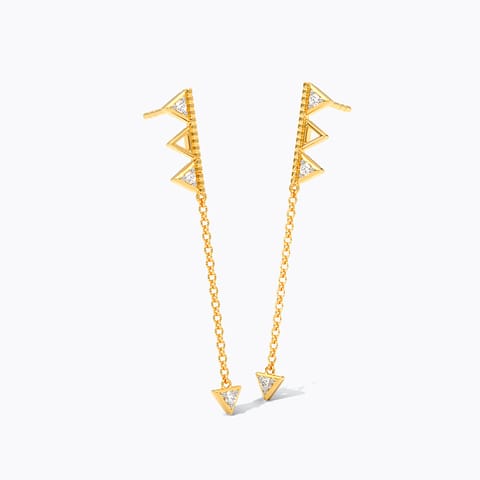 Trinity Links 9KT Diamond Drop Earrings