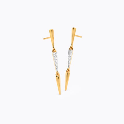 Glimmer Trails 9KT Diamond Drop Earrings