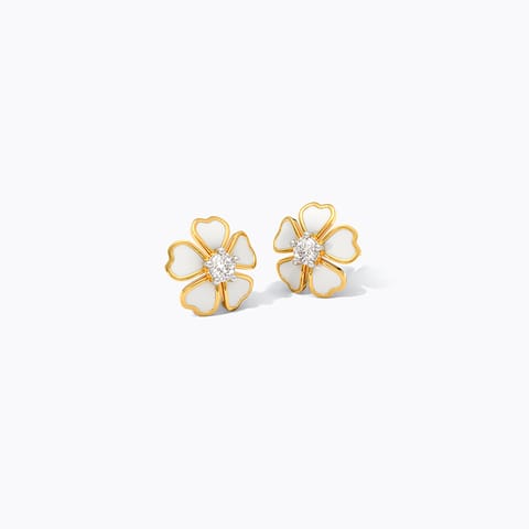 Camellia 9KT Diamond Stud Earrings Camellia 9KT Diamond Stud Earrings