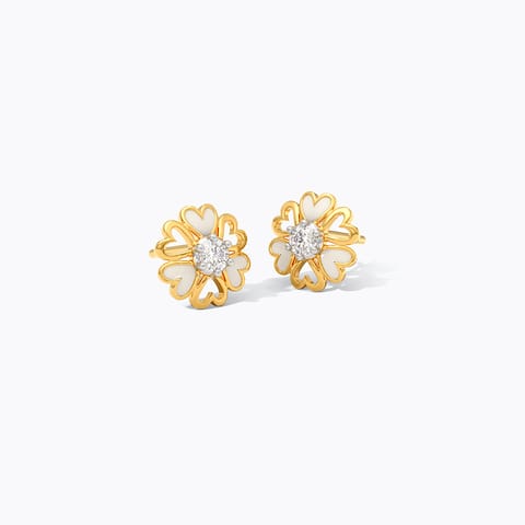 Primsrose 9KT Diamond Stud Earrings