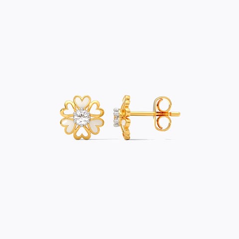 Primsrose 9KT Diamond Stud Earrings