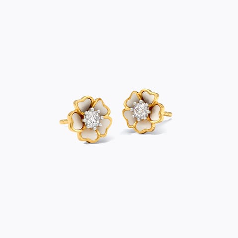 Morning Glory 9KT Diamond Stud Earrings Morning Glory 9KT Diamond Stud Earrings