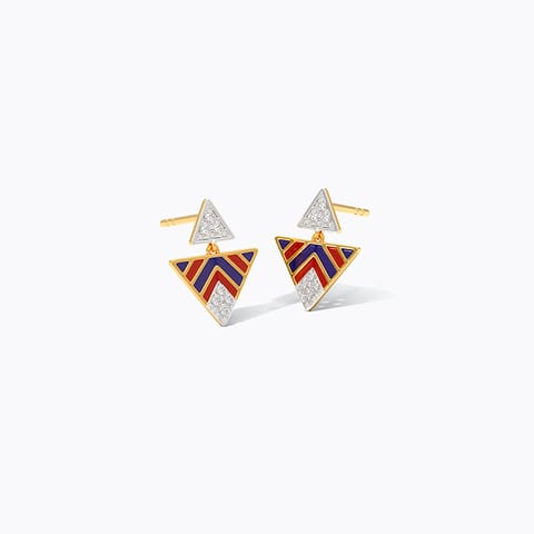Prism Triangle 9KT Diamond Drop Earrings