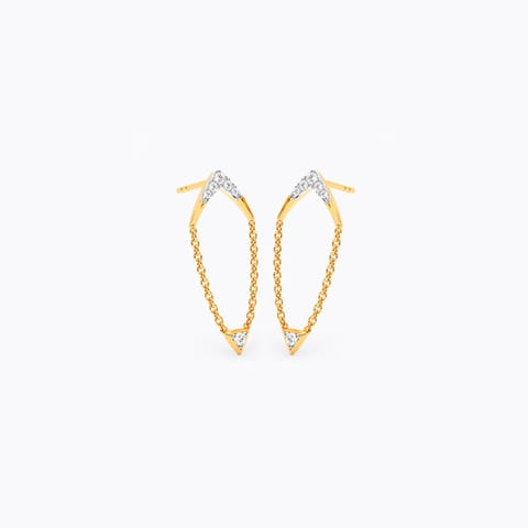 Sparkling Links 9KT Diamond Drop Earrings