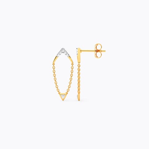 Sparkling Links 9KT Diamond Drop Earrings