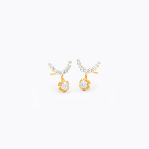 Meadow Bloom 9KT Diamond Drop Earrings