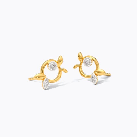 Fishy Bling 9KT Diamond Stud Earrings