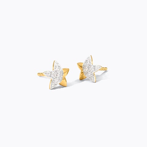 Shining Star 9KT Diamond Stud Earrings