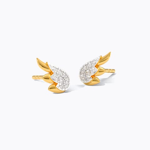 Gleamy Wings 9KT Diamond Stud Earrings Gleamy Wings 9KT Diamond Stud Earrings