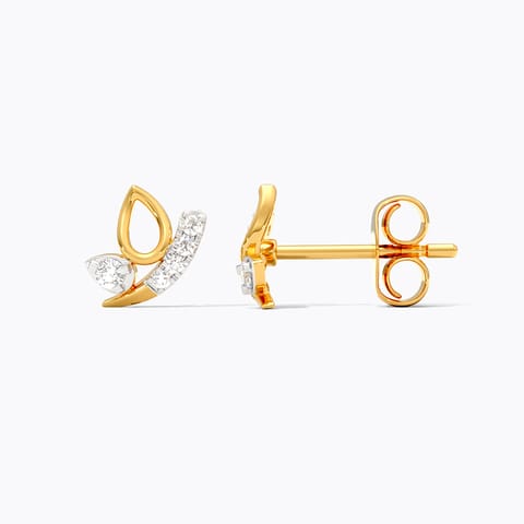 Dainty Butterfly 9KT Diamond Stud Earrings