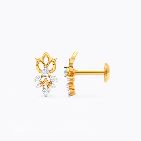 Lotus Spark Diamond Stud Earrings Lotus Spark Diamond Stud Earrings