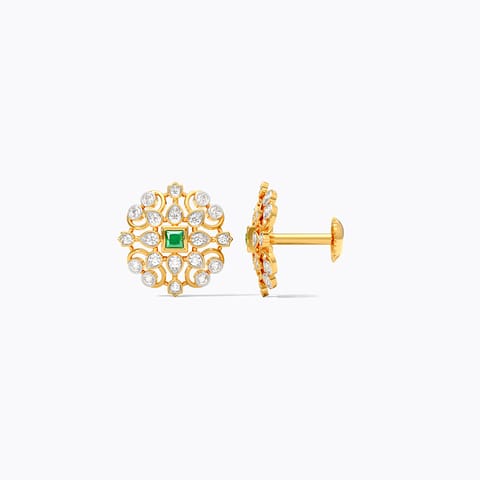 Eternal Green Gemstone Stud Earrings