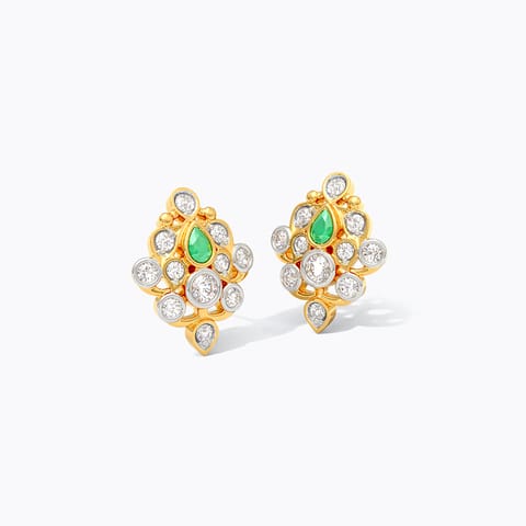 Evergreen Brillance Gemstone Stud Earrings