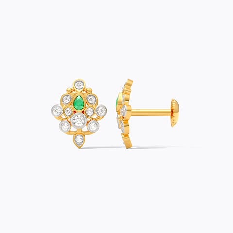 Evergreen Brillance Gemstone Stud Earrings