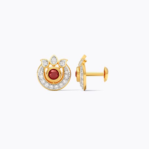 Ruby Luxe Gemstone Stud Earrings