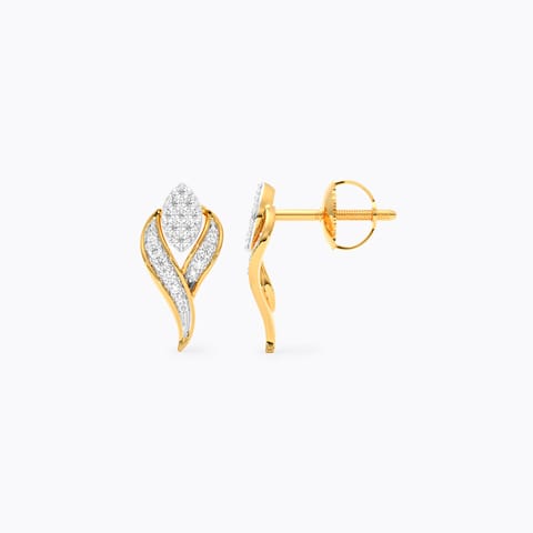 Celestial Beam Diamond Stud Earrings