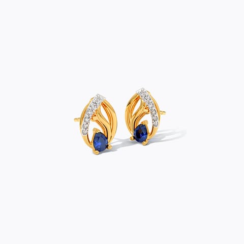 Dazzling Blue 9KT Gemstone Stud Earrings