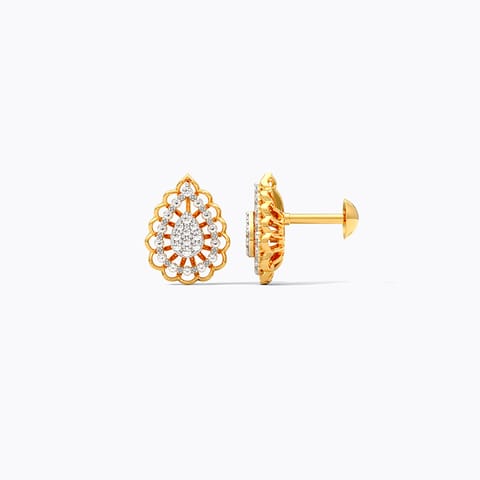 Classic Radiant Diamond Stud Earrings