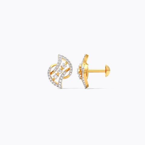 Minimal Shine Diamond Stud Earrings