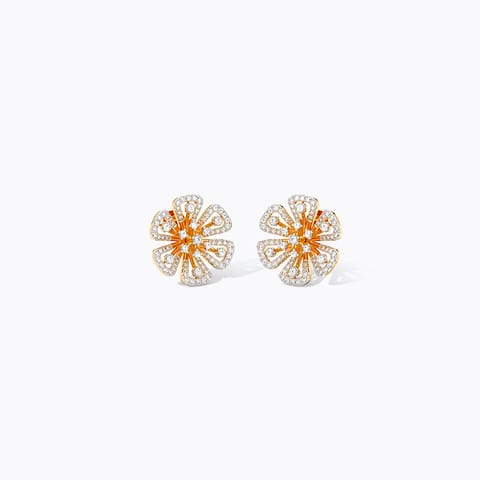 Gleaming Floral Diamond Stud Earrings Gleaming Floral Diamond Stud Earrings