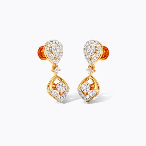 Elegant Drift Diamond Drop Earrings