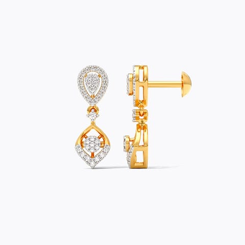 Elegant Drift Diamond Drop Earrings