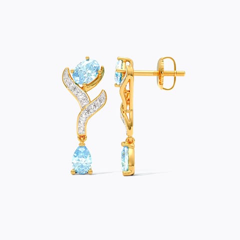 Sea Haze Gemstone Drop Earrings