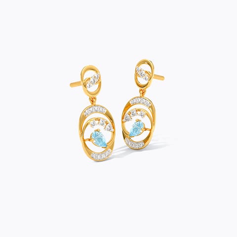 Azure Waves Gemstone Drop Earrings