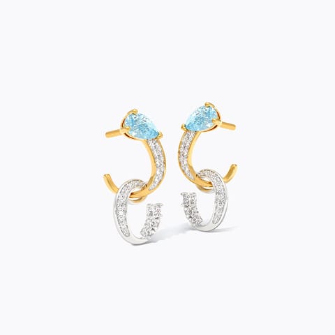Aqualine Spark Gemstone Drop Earrings
