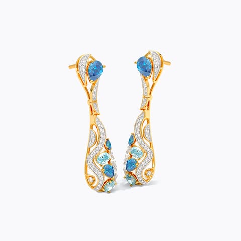 Blue Trench Gemstone Drop Earrings Blue Trench Gemstone Drop Earrings