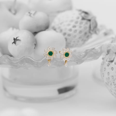 Verdure Bloom Gemstone Stud Earrings Verdure Bloom Gemstone Stud Earrings