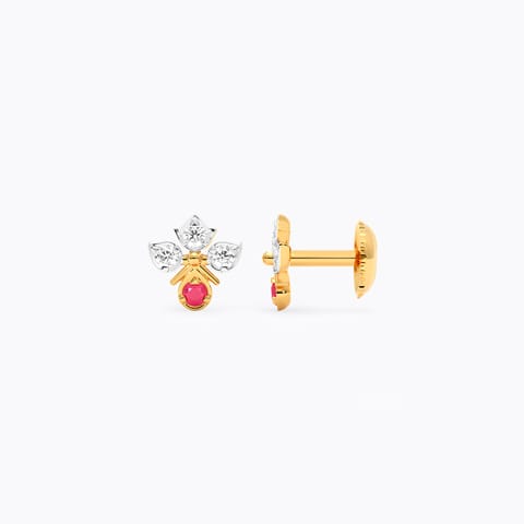 Crimson Desire Gemstone Stud Earrings