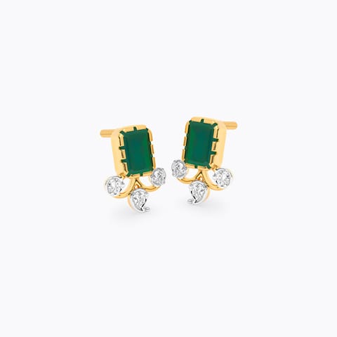 Jade Empress Gemstone Stud Earrings