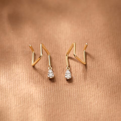 Dainty Threader Multi Piercing Diamond Ear Cuffs