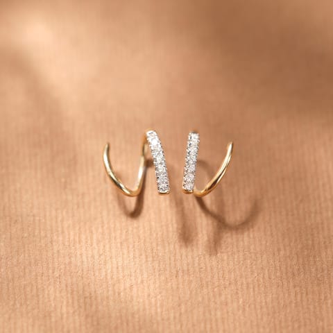 Classic Multi Piercing Diamond Ear Cuffs Classic Multi Piercing Diamond Ear Cuffs