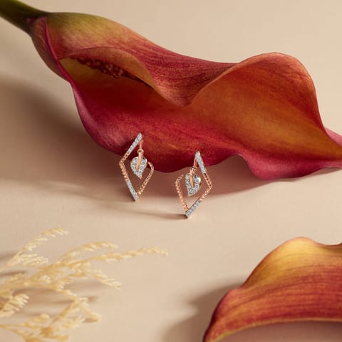 Leaf Trail Diamond Drop Earrings Leaf Trail Diamond Drop Earrings